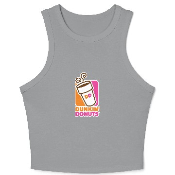 Discover Dunkin Donuts-Logo Crop Tank Top