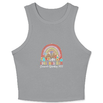 Discover All Together Now Summer Reading Rainbow Book Lover Crop Tank Top