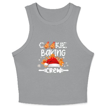 Discover Christmas Cookie Baking Crew Pajama Gingerbread Christmas 93 Crop Tank Top