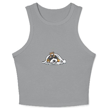 Discover Bernedoodle Dog With Stuffed Animal Sleeping Napping Crop Tank Top