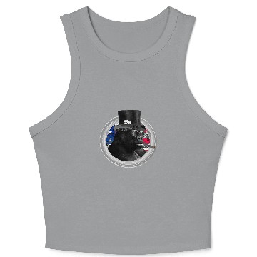Discover Alpha Silverback GORILLA Steampunk Pokers face Art Design Crop Tank Top