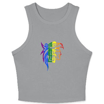Discover Hispanic LGBTQ Pride Aztec Eagle Warrior Crop Tank Top