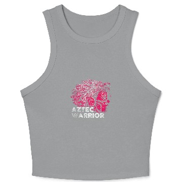 Discover Aztec Warrior King Mexican Native Art Mayans 9 Crop Tank Top