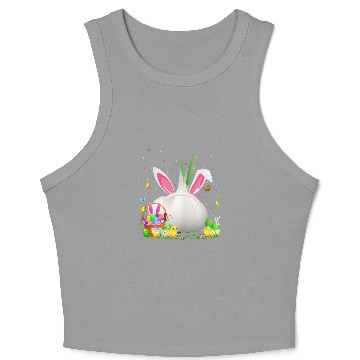 Discover Garlic Easter Egg Hunt Bunny Garlic Easter Sunday Crop Tank Top
