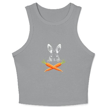 Discover Rabbits Skull Rabbit Crossbones Carrots Easter Day Crop Tank Top