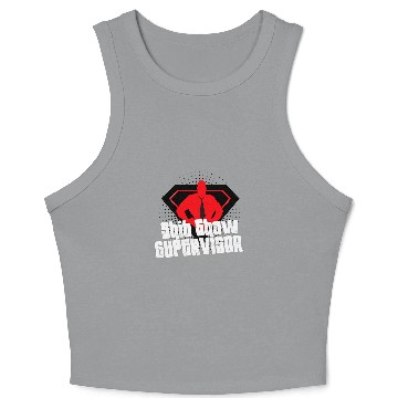 Discover Shit Show Supervisor Dad Boss Teacher Coordinator Crop Tank Top