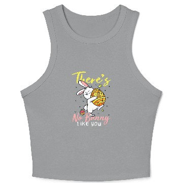 Discover Rabbits Cute Matching Couple Easter Rabbit Colorful Bunny Easter Egg Crop Tank Top