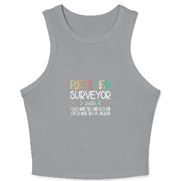 Discover Land Surveyor Retired Crop Tank Top