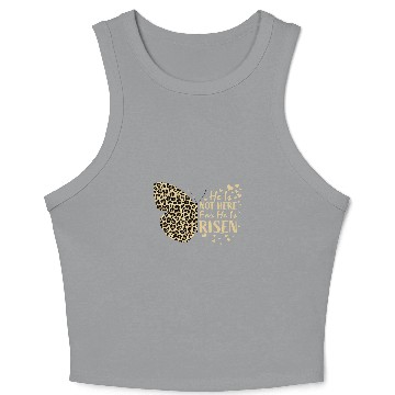 Discover He Is Risen Butterfly Jesus Lovers Easter Christian Cheetah Crop Tank Top