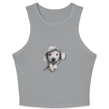 Discover Labrador Lab Dog Cute Yellow Lab Labrador Crop Tank Top