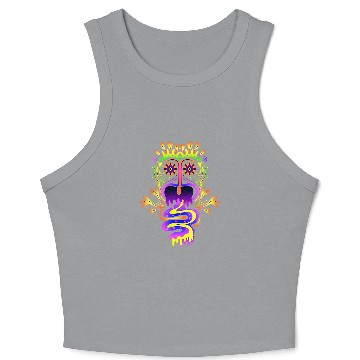 Discover Colourful ghosts Maya Gods Fantasy Creature Crop Tank Top
