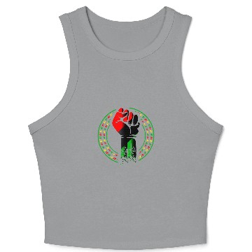 Discover BLM Pro Black Power Fist Crop Tank Top