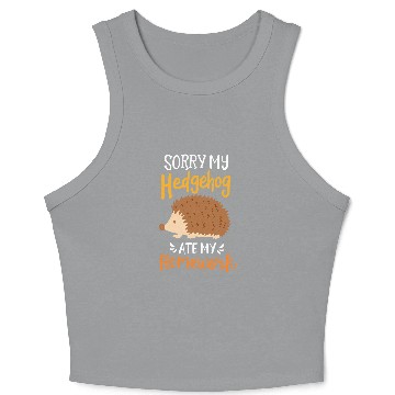 Discover Hedgehog Homework Student School Crop Tank Top