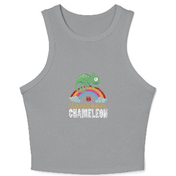 Discover Classroom Chameleon Back To School Class Substitute Teacher Crop Tank Top