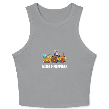 Discover Tractor driving Happy Easter Egg Farmer Farmers Tractor Eggs Easter Bunny Eggs Crop Tank Top