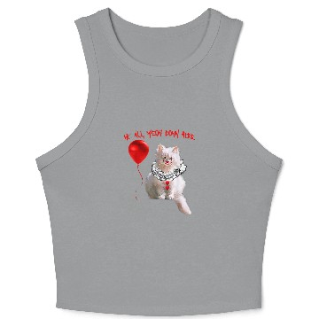 Discover We All Meow Down Here Halloween46 Crop Tank Top
