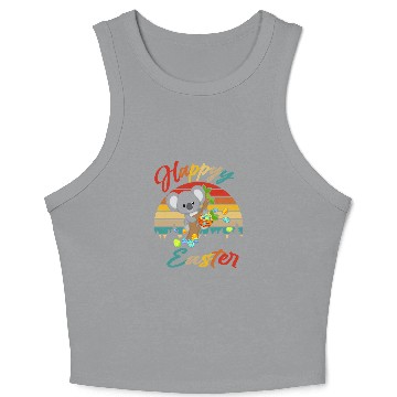 Discover Funny Bear vintages Retro Happy Easter Bunny Koala Bear Easter Eggs Cute Bears Crop Tank Top