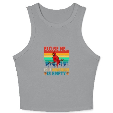 Discover vintages Retro Your Birdfeeder Is Empty Cute Cardinal Bird Crop Tank Top