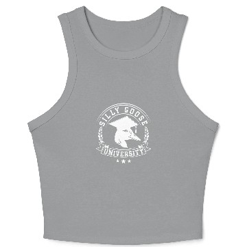 Discover Silly Goose University Funny School Student Meme 2 Crop Tank Top