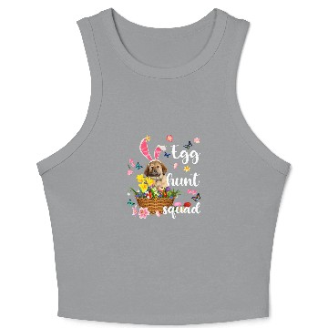 Discover Tibetan Mastiff Happy Easter Day Easter Colorful Egg Hunt Crop Tank Top