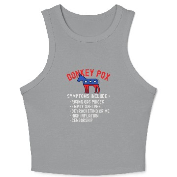 Discover Donkey Pox Conservative Republican antis Biden Donkeypox Crop Tank Top