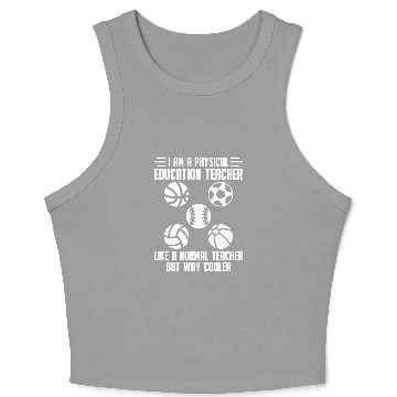 Discover Physical Education Teacher School Cool PE Professor Crop Tank Top
