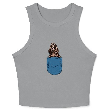 Discover Dog Cocker Spaniel Peeking Cocker Spaniel In A Pocket Crop Tank Top