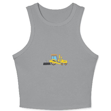 Discover Construction Site Dump Trucks Design Construction Vehicles Crop Tank Top