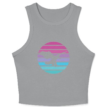 Discover Eagle Retro Sun American Bald eagle USA Crop Tank Top