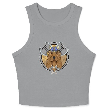 Discover Dog Cocker Spaniel I Valhalla I Viking Crop Tank Top