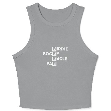Discover Birdie Bogey Eagle Par Beer Golf Lover Crop Tank Top