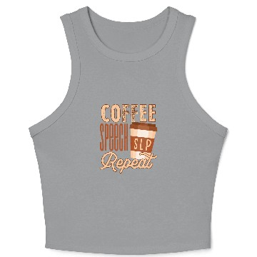 Discover Coffee Speech Language Pathology SLP Speech Pathologist SLPA Crop Tank Top