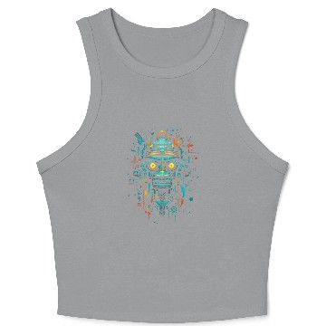 Discover Aztec God Magic Pagan Gothic Inca Maya Halloween 3 Crop Tank Top