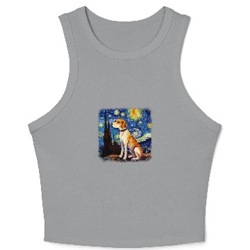 Discover Dog in starry night van gogh Beagle Crop Tank Top