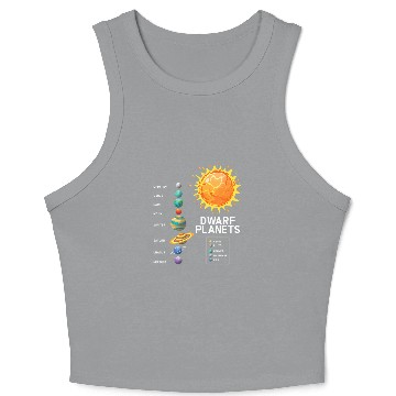Discover Funny Planets Space 2Science for Fans Planet Solar System Crop Tank Top