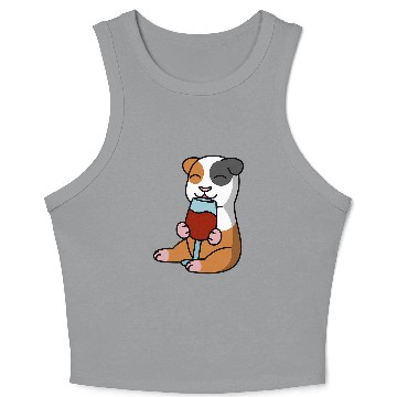Discover Guinea Pig Drinking Wines Pet Crop Tank Top