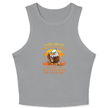 Discover Coffee Spelled Backwards Is Eeffoc Funny American Bald Eagle 21 Crop Tank Top