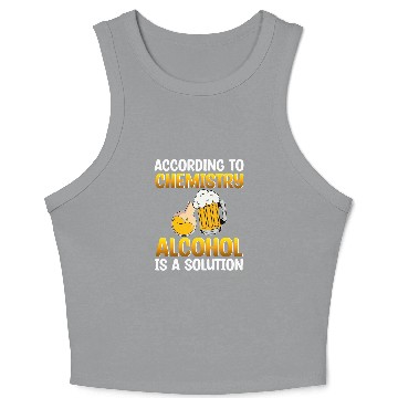 Discover Chemistry Alcohol Solution Science Teacher Student Graphic Crop Tank Top