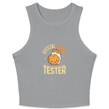 Discover Funny Official Cookie Tester Cute Hamster Lover Crop Tank Top