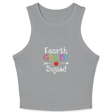 Discover Fourth Grade Squad Gift 4th Grade Teacher Student Crop Tank Top