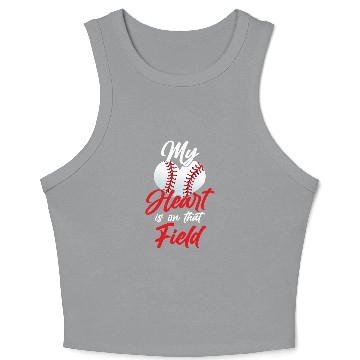Discover Sport Baseball Softball Mom Son Baseball Player Crop Tank Top