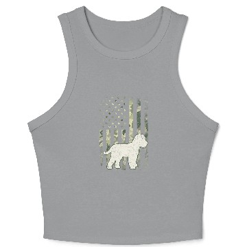 Discover Cockapoo Pet Dad Mom Camouflage USA Flag Crop Tank Top