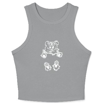 Discover Border Collie Pet ripped in artwork graphic Crop Tank Top