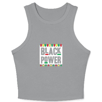Discover Black Power Black History Month Crop Tank Top