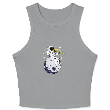 Discover Funny trombones Astronauts Playing trombones Vintage Crop Tank Top