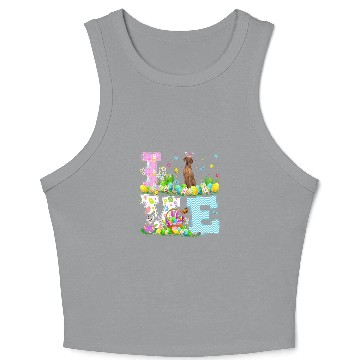 Discover Coonhound Pet Easter Egg Hunt Funny Love Coonhound Easter Crop Tank Top