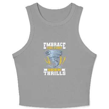 Discover Tornado Chaser Storm Chasing Storm Hunter Meteorologist Crop Tank Top