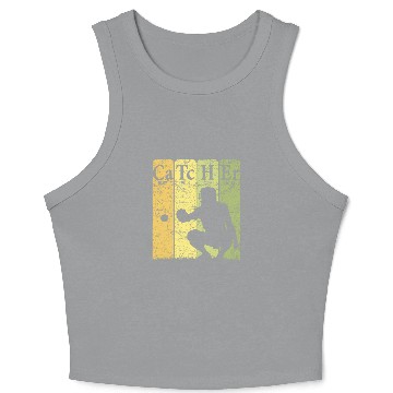 Discover Sport Baseball Periodic Table Elements Nerd Baseball Catcher Retro 2 Crop Tank Top