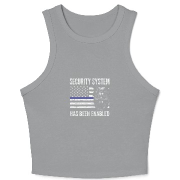 Discover K9 Pet security system has been enabled k9 officer Crop Tank Top