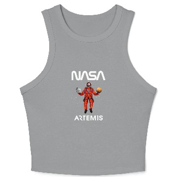 Discover NASA Artemis Mission Astronaut Moon Mars Crop Tank Top
